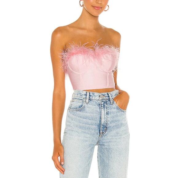Superdown Ramona Bustier Top - L Blush - Picture 1 of 6